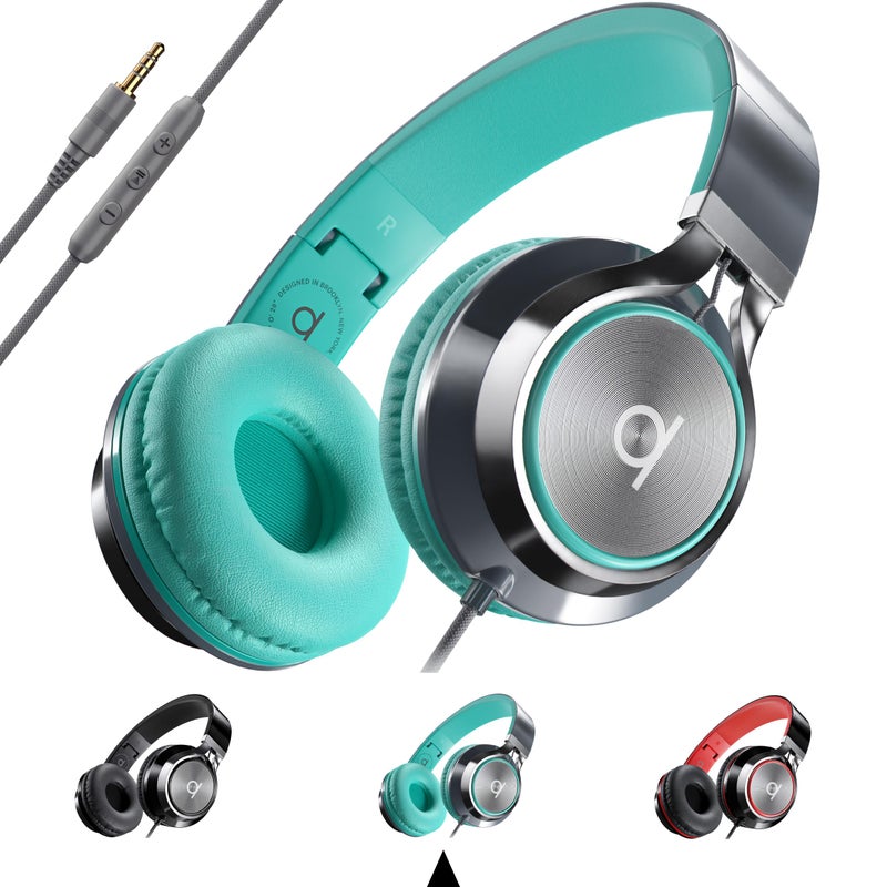 ARTIX CL750 Wired Headphones with Mic & Volume Control â€” Noise Isolating On-Ear Headphones for Computer and Laptop Wired, Plug in Corded Headphone Over Ear with Wire (Foldable, Aux Jack 3.5mm) - Image 1