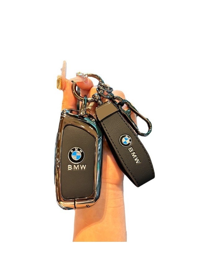 BMW Premium BMW Key Cover Shell for 3 Series 5 Series 7 Series X1 X5 X7 530li 525li - Red Leather Rope Buckle - Image 3