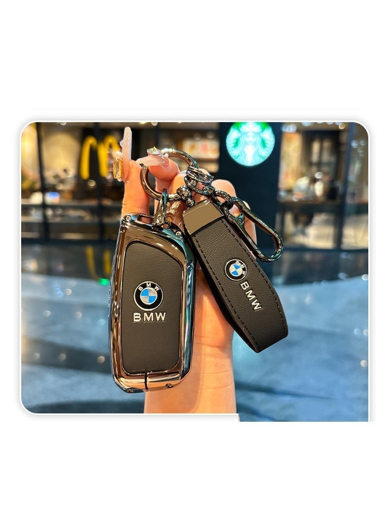 BMW Premium BMW Key Cover Shell for 3 Series 5 Series 7 Series X1 X5 X7 530li 525li - Red Leather Rope Buckle - Image 2