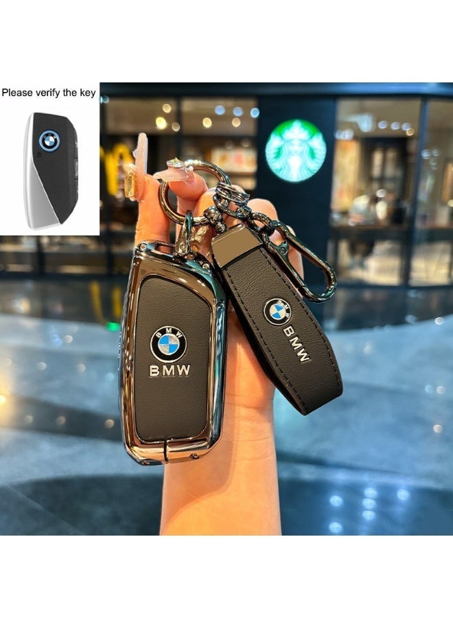 BMW Premium BMW Key Cover Shell for 3 Series 5 Series 7 Series X1 X5 X7 530li 525li - Red Leather Rope Buckle - Image 1