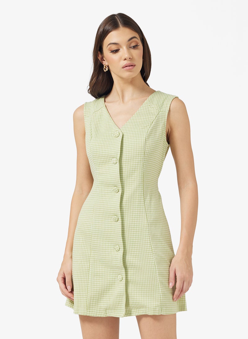 ELLA Gingham Print Dress - Image 1