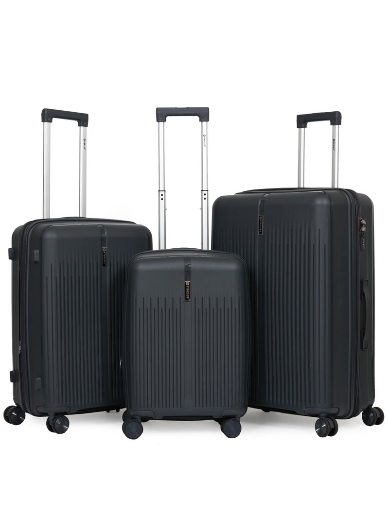 STARLIFE Luggage Set 3 Pieces PP Hard Side Bag 360 Degree Spinner Wheels Trolley Luggage Set With TSA Lock 20/24/28 Inches - Image 1