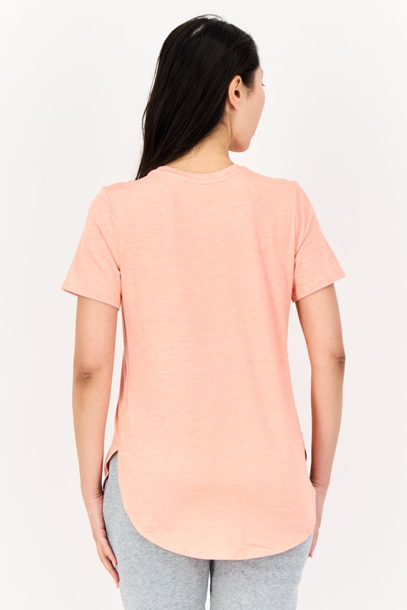SKECHERS Women Sportswear Fit Short Sleeve Training T-Shirts, Peach - Image 3