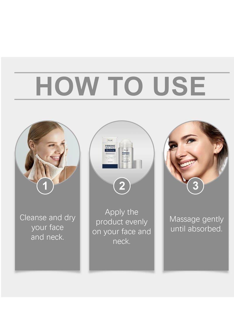 Hoygi - Collagen Peptides Firming Serum Stick, Neck Firming Stick for Women, Firming Serum Stick Retinol, Stick Moisturizer for Face, Anti-Wrinkte Neck Firming Stick, Lifts and Tightens Face 30g - Image 1