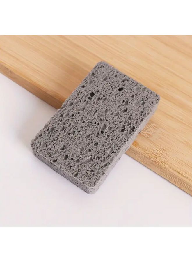 Grey Heavy Duty Wood Pulp Sponge Block 6 Pieces Quick Dry Multipurpose Scrubber - Image 1
