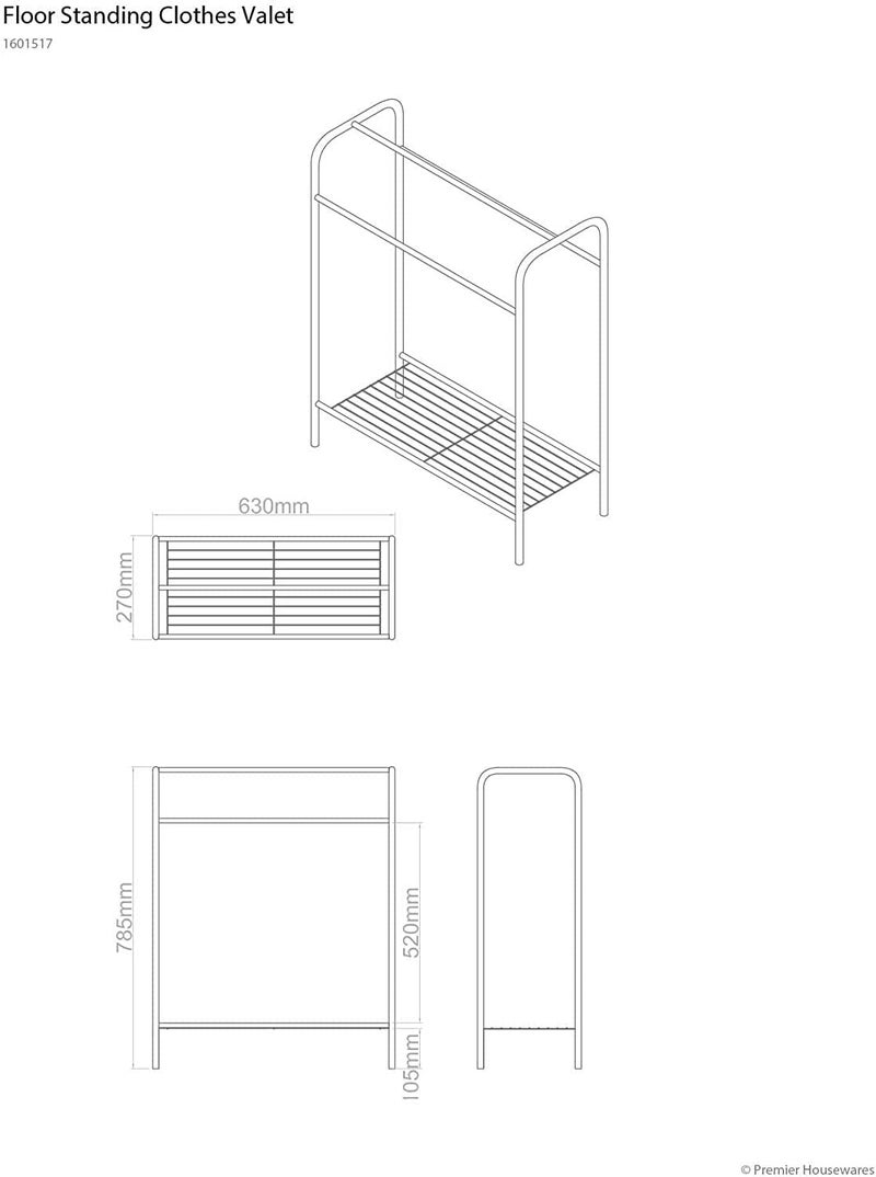 Indian Decor 31566 Freestanding Towel Rack Chrome Floor Standing Towel Stand - Chrome  - Image 3