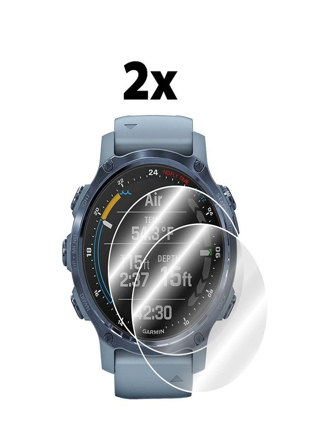 اي بس سي واقي شاشة هيدروجيل من IPG لجهاز Garmin Descent Mk2S (قطعتان) - فيلم شفاف عالي الدقة غير مرئي مضاد للخدش - ناعم/ذاتي الإصلاح/خالٍ من الفقاعات لجهاز Mk2S - Image 2