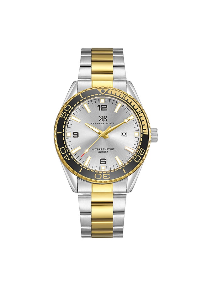 KENNETH SCOTT Men's Stainless Steel Analog Watch K23024-TBTSB - 44 mm  - Image 1