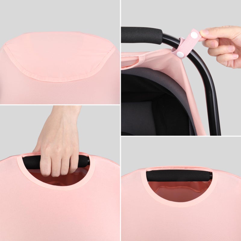 Metplus 2-in-1 Baby Car Seat Cover, Multi Use Cover for Baby Car Seat Canopy with Privacy Sun Shade, Protect Your Baby's Safety Seat with Style, Infant Carrier Covers for Boys & Girls - Image 5