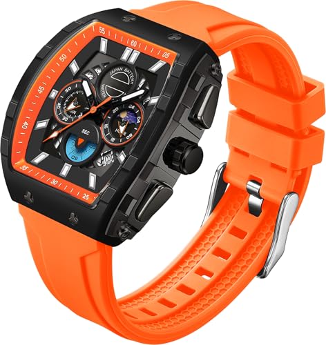 findtime Watches for Men Relojes para Hombres Unique White Blue Gold Wrist Watch Waterproof Sport Military Big Face Chronograph Analog Quartz Watch - Image 1
