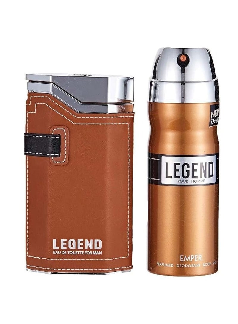 Emper Legend Gift Set Edt 100ml + 200ml Deo inside - Image 1