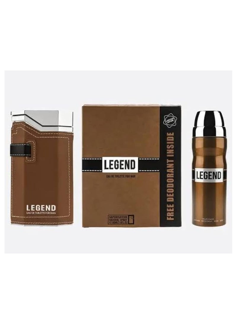 Emper Legend Gift Set Edt 100ml + 200ml Deo inside - Image 2