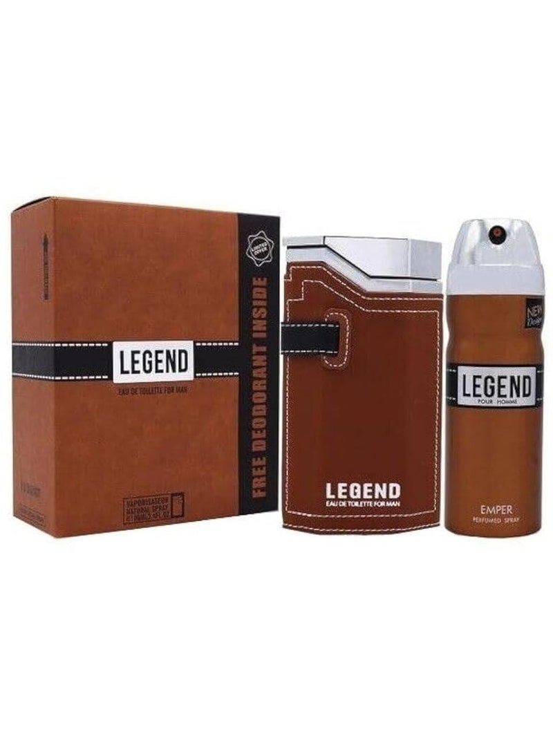 Emper Legend Gift Set Edt 100ml + 200ml Deo inside - Image 3