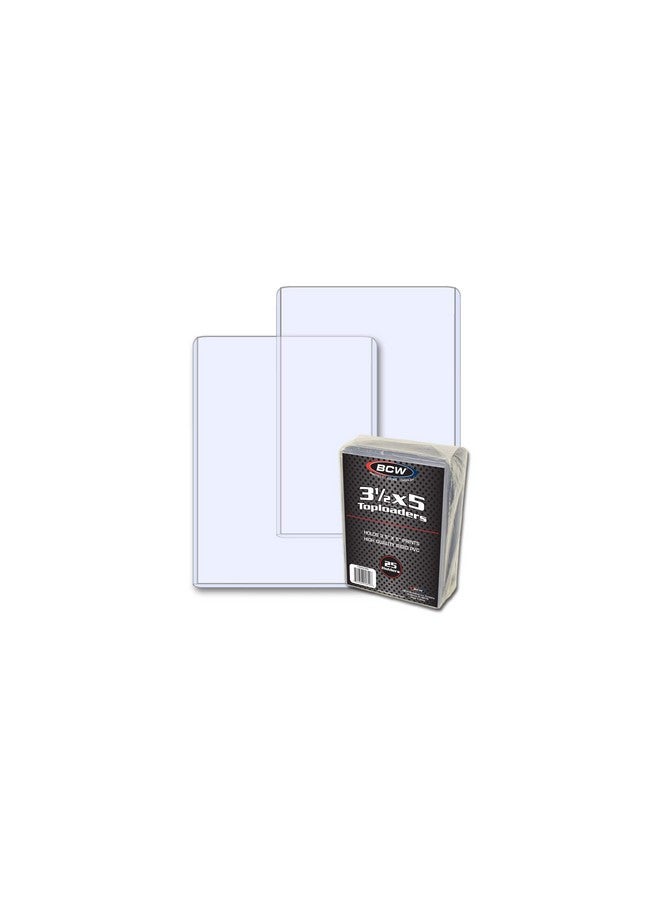 BCW 3.5x5 Topload Holder - 25 Pack | Premium Rigid Plastic Protector Case for Trading Cards, Index Cards, and Photos | Perfect Fit for Transformer TCG, Magic: The Gathering, and More - Image 1