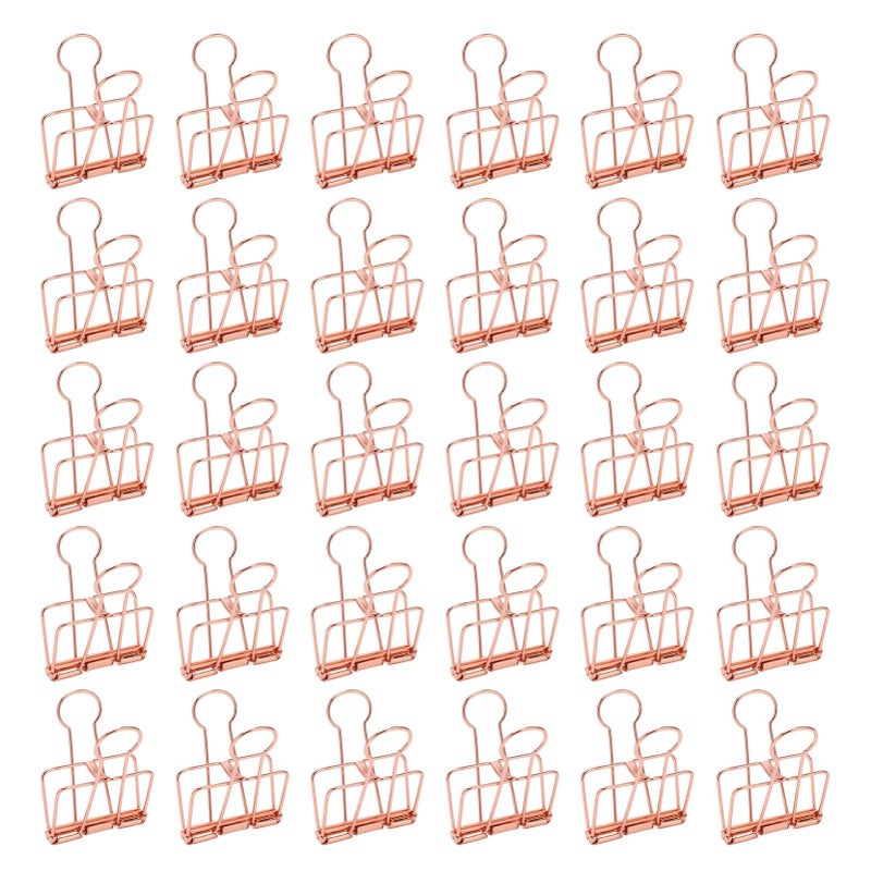 Purple Metal Wire Clips 30Pcs Strong Hollow Clamps For Home Office School Wide Application - Image 2