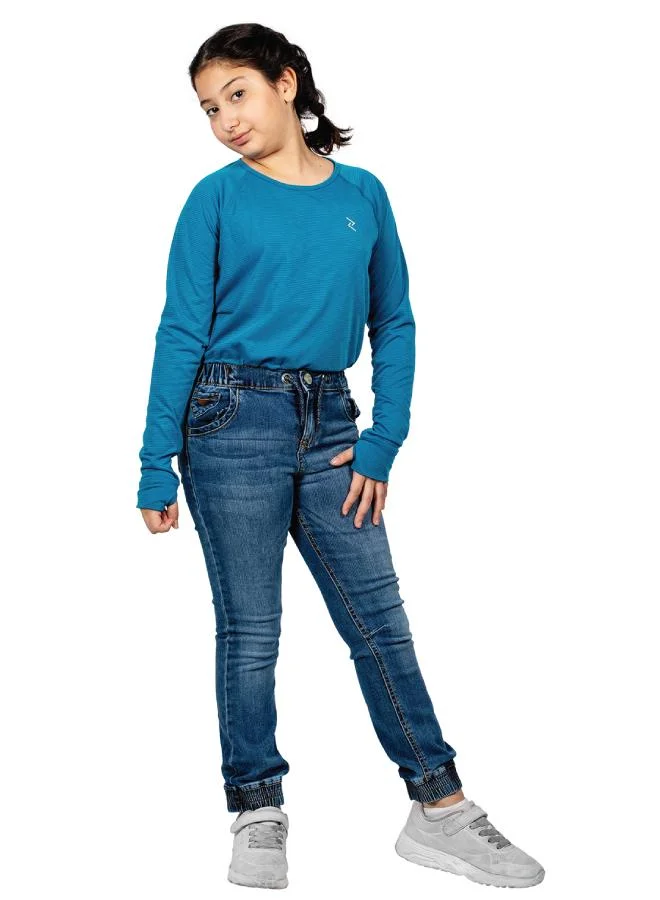 ZAECY Girl's Full Sleeve Crop Top