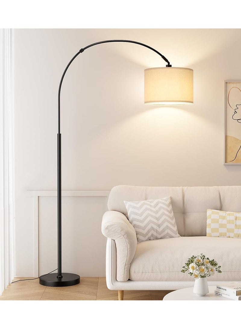Bentifar Modern Dimmable Floor Lamp with Nordic Style,Adjustable Hanging Shade,Over Couch Reading Light,Standing Lamp for Living Room and Bedroom - Image 1