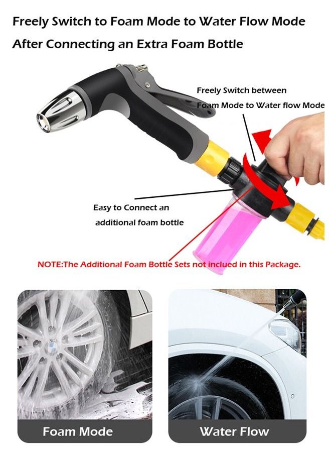 Gerenic Garden Spiral Hose Nozzle Set with High Pressure Washer Spray Gun and Connectors, Telescopic Coil Spring Water Pipe for Car and Pet Washing, Lawn and Plant Watering, Home Cleaning - 50ft, 15m yellow  - Image 5