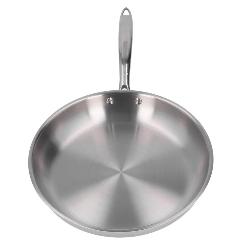 Stainless Steel Frying Pan 24cm Rustproof Non Stick Skillet - Fast Even Heating Easy Clean Frying Pan for Induction Cooktop Home Everyday Cooking - Image 2