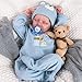 Aori Reborn Baby Dolls Boy  18 Inch Realistic Sleeping Newborn Doll Soft Cloth Body Handmade Lifelike Baby Doll with Outfit Set  Weighted Baby Boy for Role Play Gift for Kids 3 - Image 4