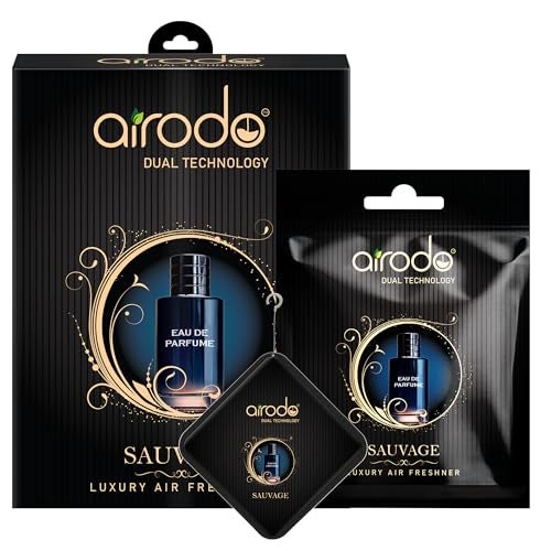 Airodo Sauvage Luxury Gel Air Freshener with Dual Technology For Living Room, Office, Car, Bathroom | Lasts up to 30 days | Easy to Use, Non-Spill & Long-Lasting | 10g (Pack of 4) - Image 3