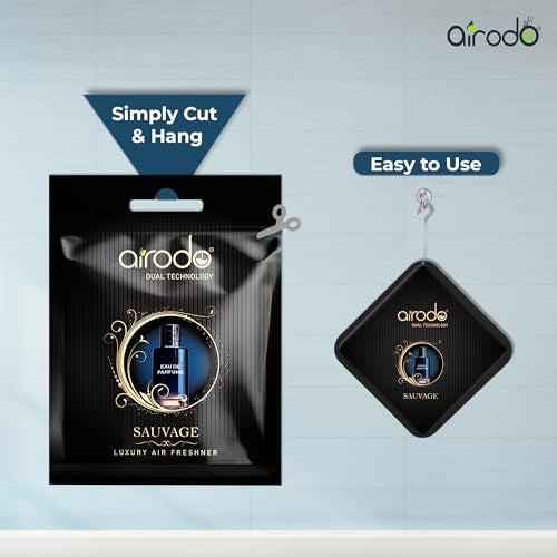 Airodo Sauvage Luxury Gel Air Freshener with Dual Technology For Living Room, Office, Car, Bathroom | Lasts up to 30 days | Easy to Use, Non-Spill & Long-Lasting | 10g (Pack of 4) - Image 2