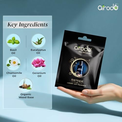 Airodo Sauvage Luxury Gel Air Freshener with Dual Technology For Living Room, Office, Car, Bathroom | Lasts up to 30 days | Easy to Use, Non-Spill & Long-Lasting | 10g (Pack of 4) - Image 4