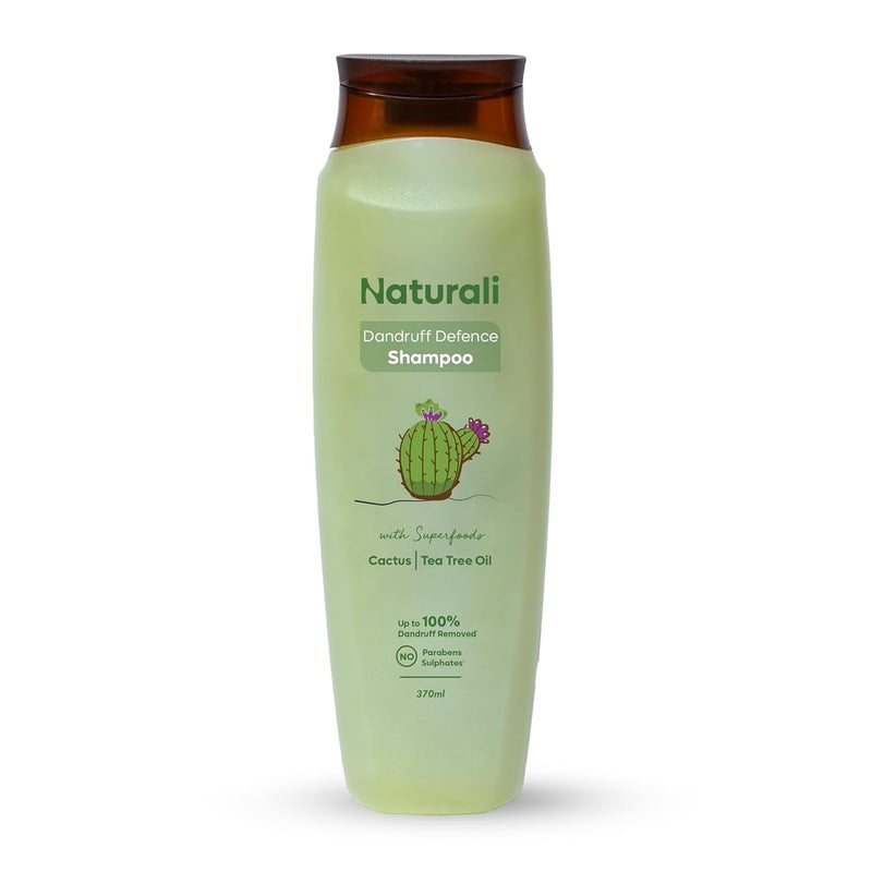 Naturali شامبو ناتورالي لمكافحة قشرة الشعر بزيت شجرة الشاي خالي من الكبريتات شامبو قشرة الشعر للرجال خالي من البارابين 370 مل - Image 1