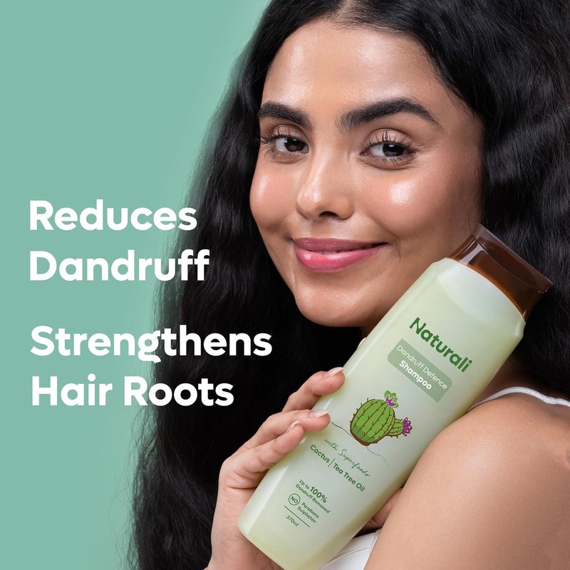 Naturali شامبو ناتورالي لمكافحة قشرة الشعر بزيت شجرة الشاي خالي من الكبريتات شامبو قشرة الشعر للرجال خالي من البارابين 370 مل - Image 3