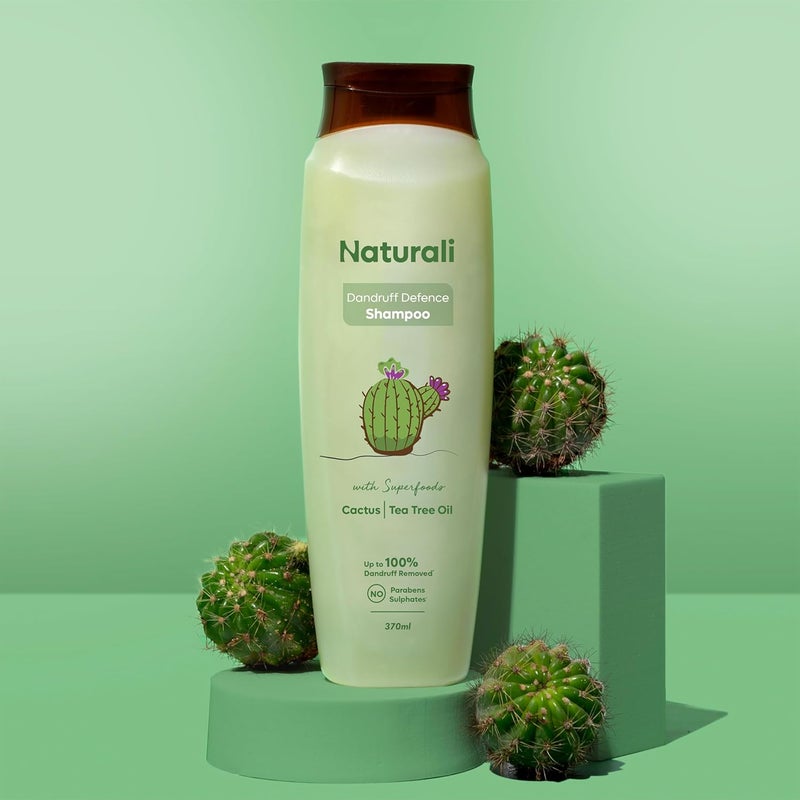 Naturali شامبو ناتورالي لمكافحة قشرة الشعر بزيت شجرة الشاي خالي من الكبريتات شامبو قشرة الشعر للرجال خالي من البارابين 370 مل - Image 2