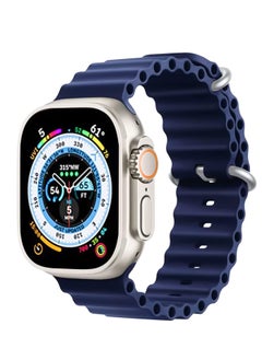 for Apple Watch Band Strap 38mm 40mm 41mm Ocean Silicone Sport Replacement Bands with Stainless Steel Buckle Soft Breathable Wristband for iWatch SE Series 8 7 6 5 4 3 2 1（Midnight Blue）