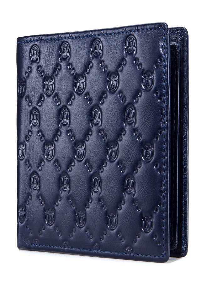 BULLCAPTAIN Vintage Cow Leather Bifold Wallet Card Holder Wallet Purse Gift for Men - Image 1