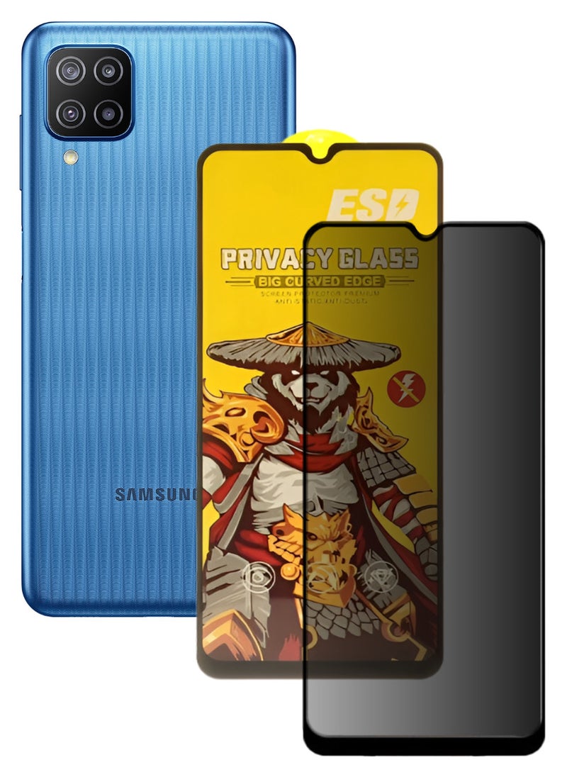ESD Tempered Dustproof Privacy Glass Screen Protector Compatible For Samsung Galaxy F12 - Image 1