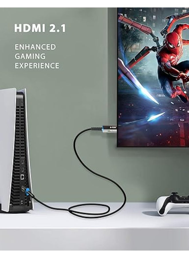 AOC HDMI 2.1 Fiber Cable 20M – Ultra High Speed 48Gbps – 8K/60Hz & 4K/120Hz – Long-Distance Stable Cable for Home Cinema & Projectors - Image 3