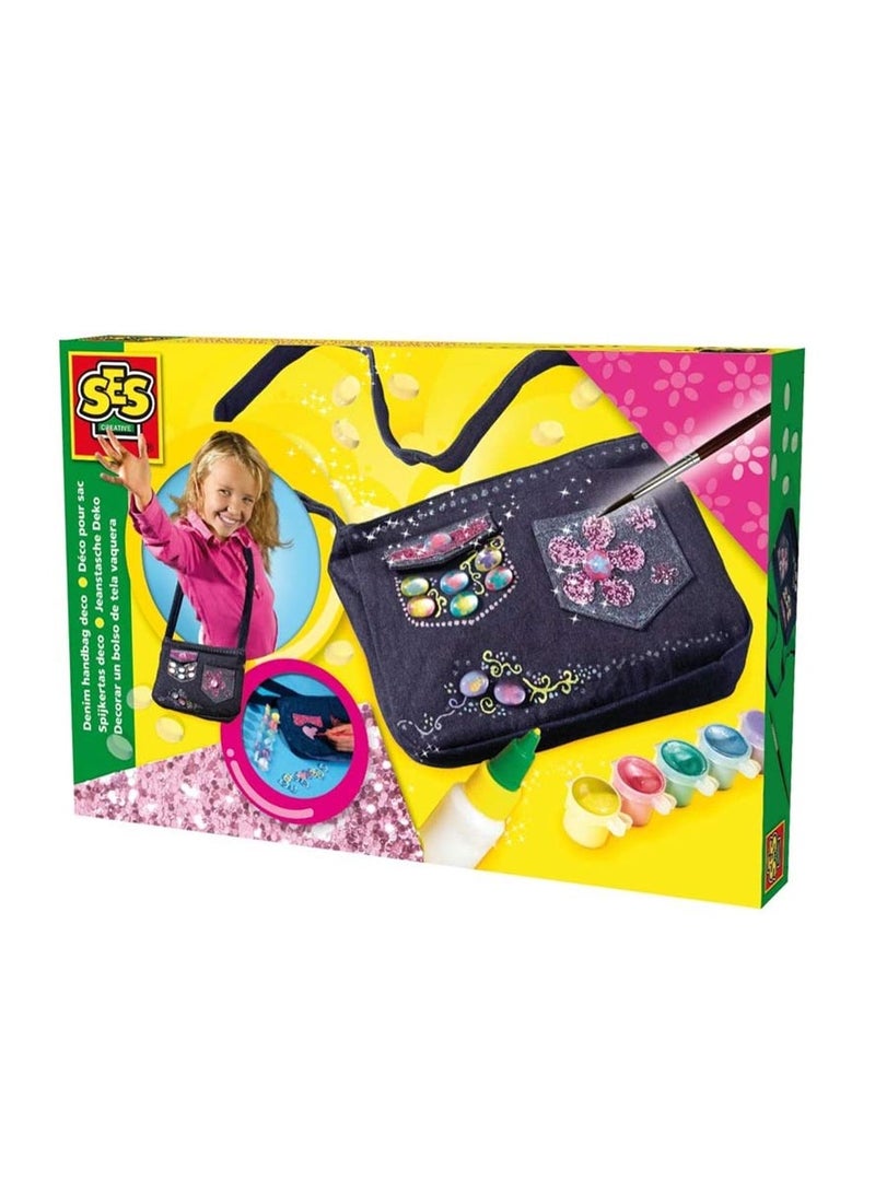 SES Creative -  Denim Hand Bag to Decorate - Image 1