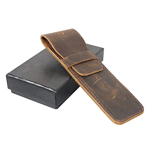 Hersent Leather Pocket Knife Sheath, Folding Knife Storage Case, Small Knife Pouch Holder, Waterproof Knife Cover, Knife Drawer Pocket Organizer (HGJ311) (Brown) - Image 2