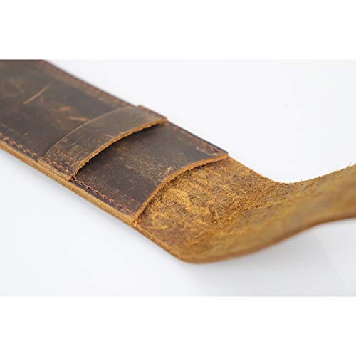 Hersent Leather Pocket Knife Sheath, Folding Knife Storage Case, Small Knife Pouch Holder, Waterproof Knife Cover, Knife Drawer Pocket Organizer (HGJ311) (Brown) - Image 3