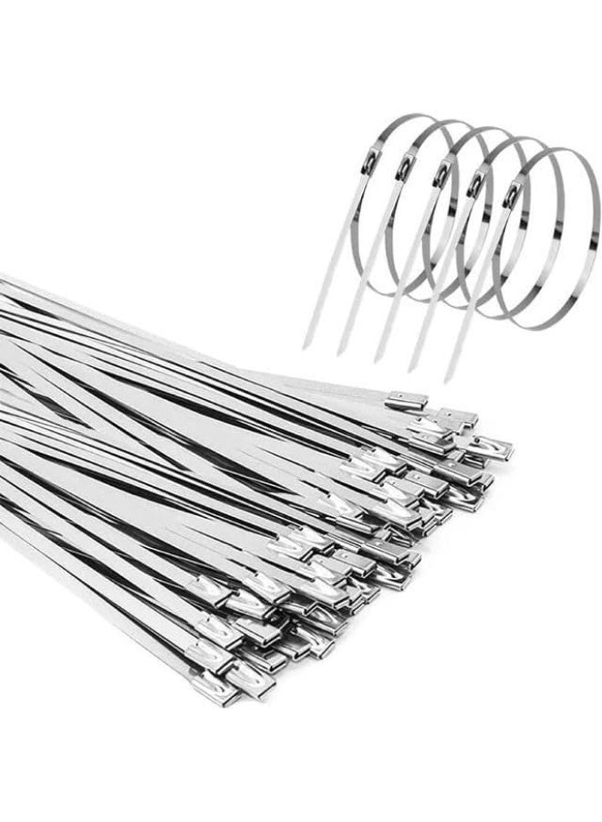 Stainless Steel Silver Cable Tie 100Pcs (4.6x150mm) - Image 5