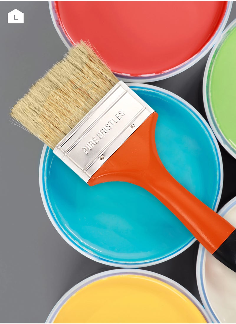 LAWAZIM - Basic Paint Brush - with Synthetic Bristles and Plastic Handle, Wide Flat Head for Smooth Application – Ideal for Walls, Furniture, Wood, and General Home Painting Tasks - Image 1