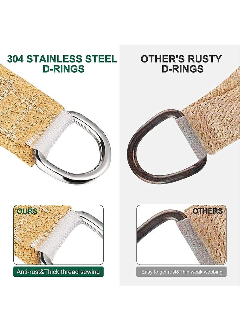 Captaintech Sun Shade Sail Rectangle Canopy for Patio Backyard Lawn Garden - Image 2