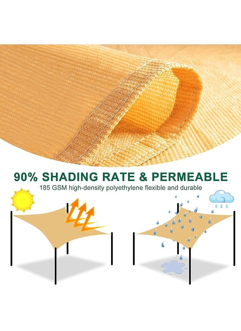 Captaintech Sun Shade Sail Rectangle Canopy for Patio Backyard Lawn Garden - Image 3