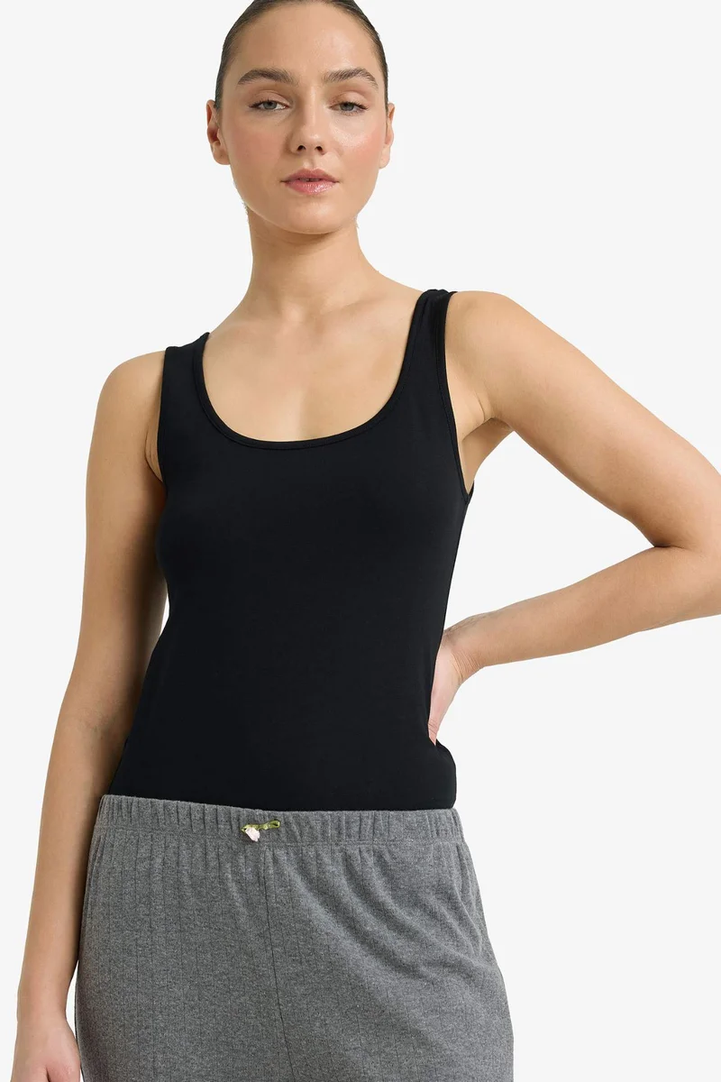 ديفاكتو Regular Fit Cotton Tank Top