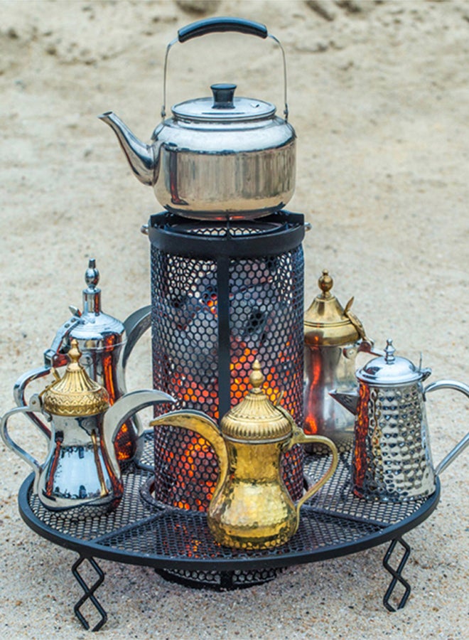 AL SANIDI موقد فحم، موقد فحم، أسود، الحجم 45*54 سم - Image 1