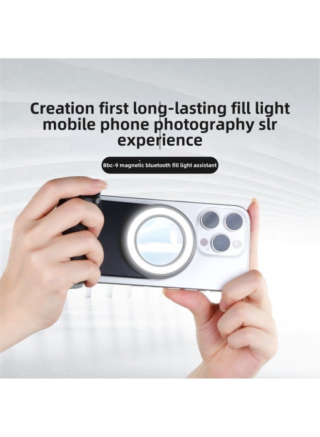 Mobile Phone Bluetooth Magnetic Suction Assistant Portable Wireless Remote Control Stabilizer Camera Handle Photography Magsafe Bracket-Color:Bbc-9 Black  - Image 2
