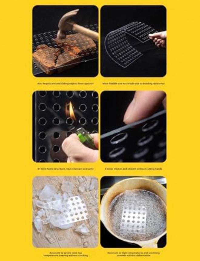 Transparent Perforated Plastic Sheet, 10mm Hole PC Mesh Screen for Decorative Use, Windowsill Guardrail & Flower Stand, 60x300cm Durable & Versatile Mesh Panel - Image 5