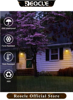 REOCLE Solar Wall Lights Wall Lamp Tri-Mode Motion Sensor with Brightness Setting Waterproof Solar Motion Lights for Outside Fence & Yard & Garage  - Image 5