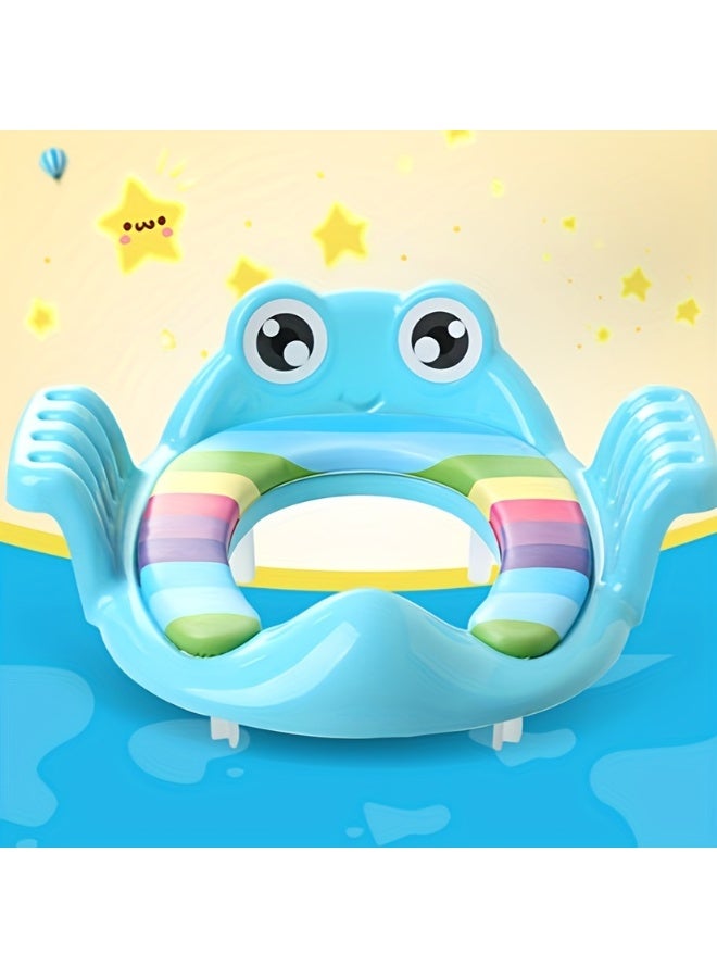 Bebiland 1-Piece Potty Training Seat, PP Toddler Toilet Cushion for Kids, Non-Slip Portable Training Ring for Baby Girls Boys, Blue - Image 2