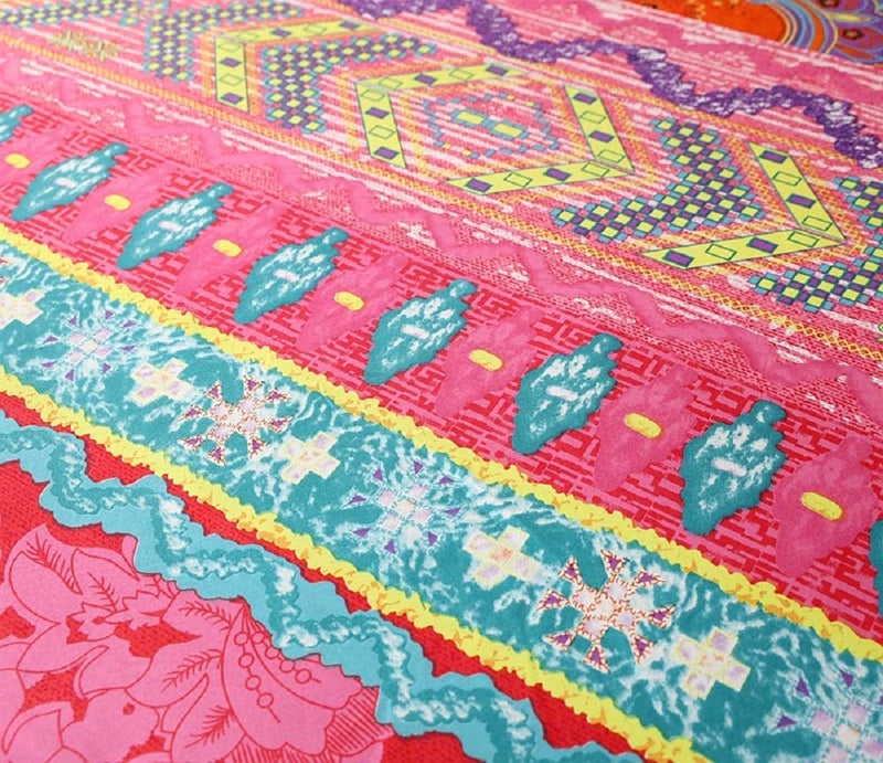 NATURETY Bedding Fitted Sheet with Deep Pocket Bohemian Printed Soft Fabric Bed Sheets (Red(Boho)  Twin) - Image 4
