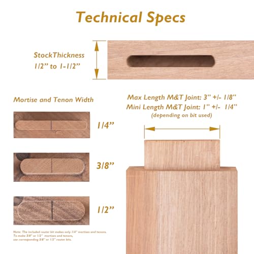 O'SKOOL Mortise and Tenon Jig is Ideal for cabinets, Chairs, and Table Construction Using a Plunge Router - Image 3