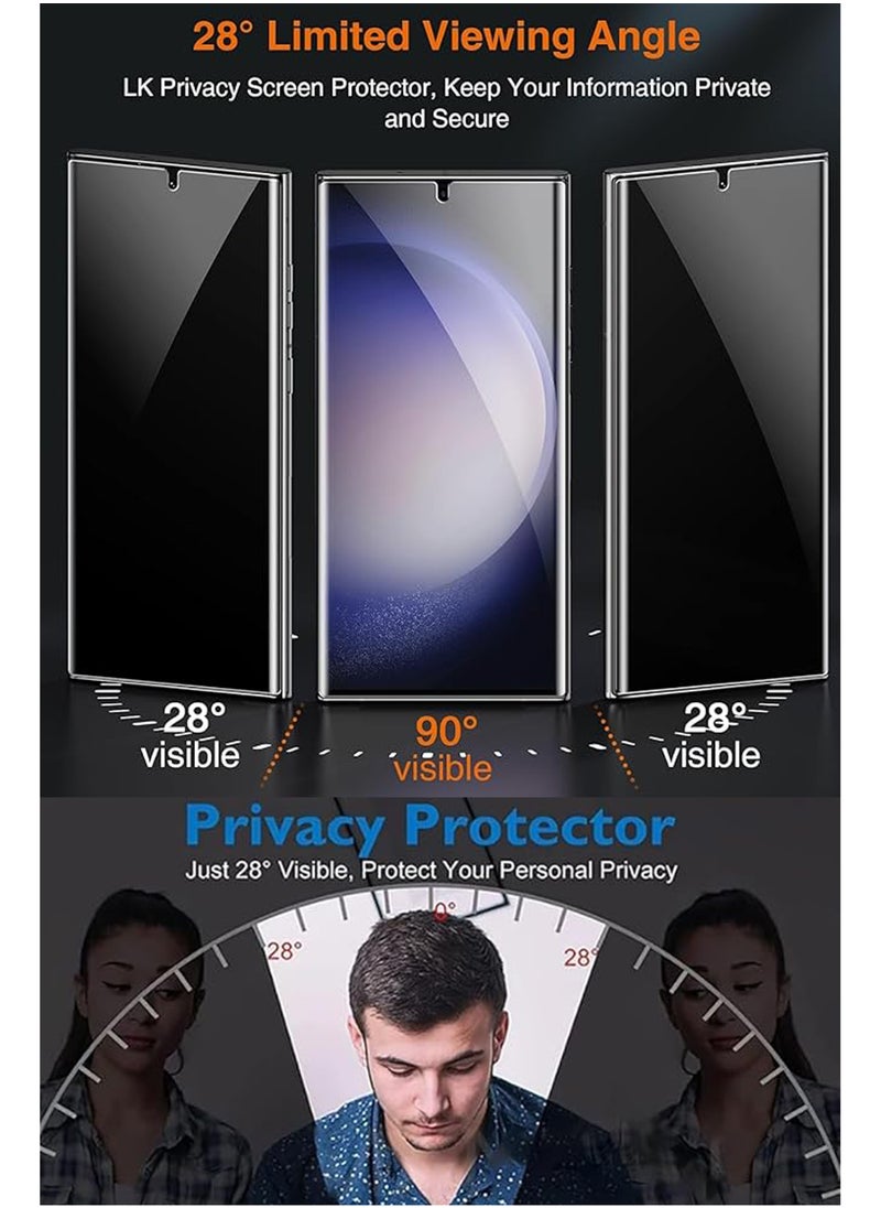 Generic - Samsung Galaxy S24 Plus Matte Ceramic Privacy Screen Protector – Premium Edge to Edge Anti Spy Privacy Ceramic Film, Delicate Touch, Anti-Explosion, Smooth Arc Edge, Easy Installation - Image 1